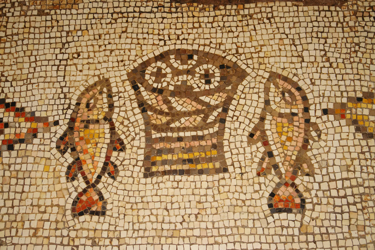 Church of the Multiplication Mosaic Art of the Loaves and Fishes